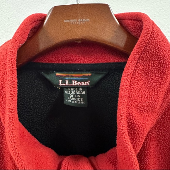 Vintage L.L.Bean Vintage Red Full Zip Fleece Jacket - Picture 4 of 8